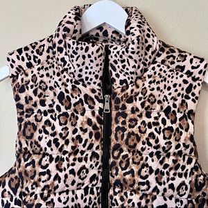 Animal Print Puffer Vest
